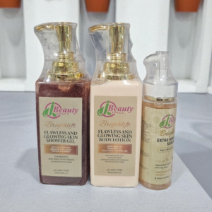 Brightlift 3in1 Anti-Aging Flawless & Super Glowing Skin Combo - 1pc Body Lotion & 1pc Exfoliating Shower Gel for All Skin Types