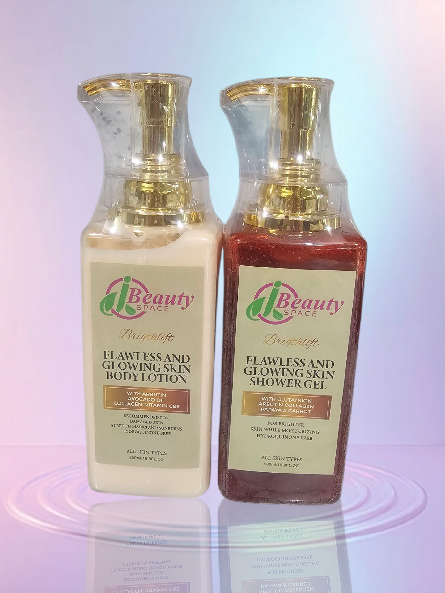 Brightlift 3in1 Anti-Aging Flawless & Super Glowing Skin Combo - 1pc Body Lotion & 1pc Exfoliating Shower Gel for All Skin Types - Image 5